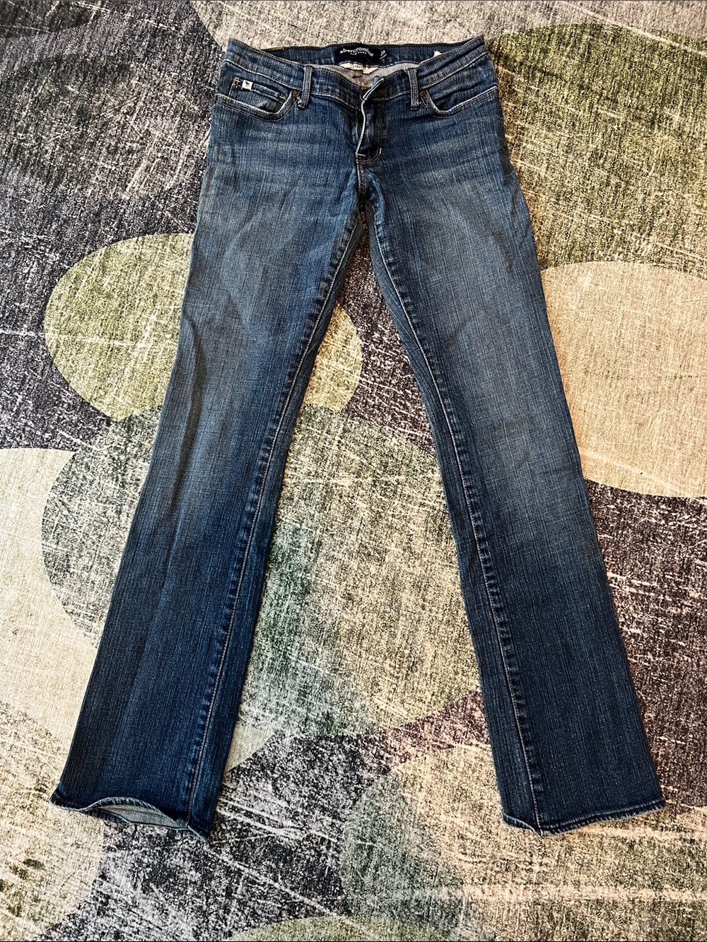 Abercrombie & Fitch Women's Dark Blue Bootcut Jeans 16inch Waist